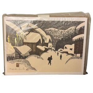 Vintage Kiyoshi Saito UNICEF Japanese Woodblock‎ Card Set 10 Japan MCM | NEW
